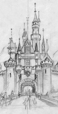 castle sketch disney tall